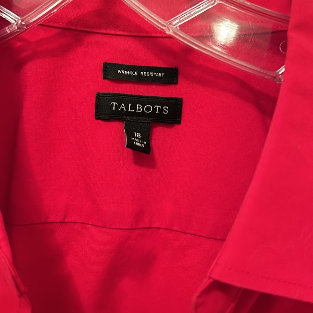 Red sleeveless Talbots top. Wrinkle resistant! Gorgeous red! - Picture 2 of 3